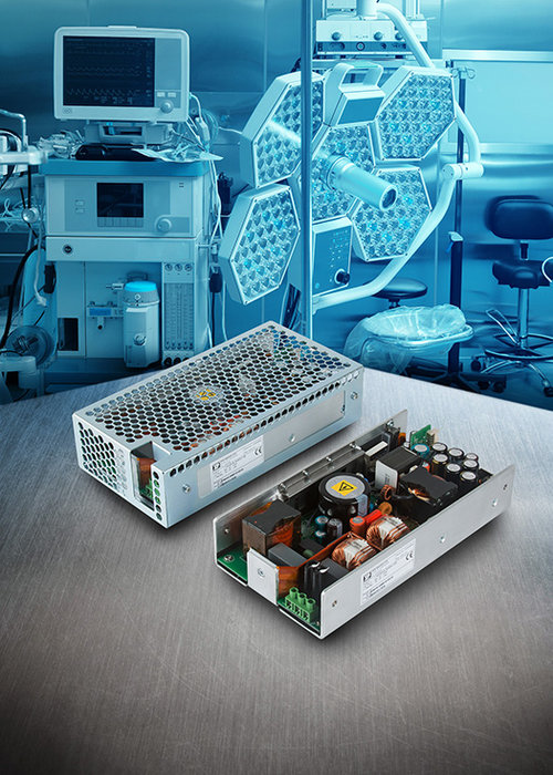 XP Power lance une gamme d’alimentation AC-DC d’une puissance pic de 500 W, hautement flexible, ciblant les applications industrielles et médicales avec contact patient (BF)